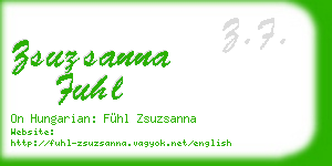 zsuzsanna fuhl business card