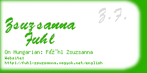zsuzsanna fuhl business card
